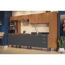 Cozinha Modulada Kappesberg 7 Peças Linna C7P107 Canela/Grafite