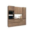 Cozinha Modulada Kappesberg Maxxi 5 Peças (1 Armário + 1 Balcão + 2 Paneleiros + 1 Complemento) C5P27 Nogal