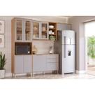Cozinha Modulada MGM 4 Peças Brilhante C4P256 Cinamomo/Platina