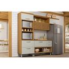 Cozinha Modulada Nesher Princesa 3 Peças (1Aéreo+1Balcão+1Paneleiro) C6P63 Freijo/Off White-Nesher