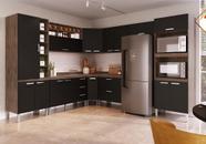 Cozinha Modulada Nonaliza 9 Peças 3,00m x 2,60m x 2,09m altura x 0,47cm profundidade. PERCARSA MÓVEIS.