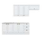 Cozinha Modulada Nova York 5 Peças Branco Com Tampo Cooktop Calcare - Henn Cozinha Modulada Nova York 5 Peças Branco Com Tampo Cooktop Calcare - Henn