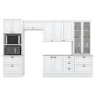Cozinha Modulada Nova York 5 Peças com Cristaleira Branco HP Henn