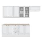 Cozinha Modulada Nova York 6 Peças Branco Com Tampo Calcare Henn