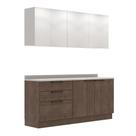 Cozinha Modulada Pequena Herval Amsterdam, 4 Peças, Avelã e Off White, sem tampo