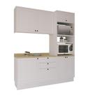 Cozinha Modulada Pequena Herval Viana, 3 Peças, Branco Ártico e Carvalho Nature Cozinha Modulada Pequena Herval Viana, 3 Peças, Branco Ártico e Carvalho Nature