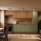Cozinha Modulada Pixel Kappesberg 100% Mdp Canela-verde Frevo-canela 330cm
