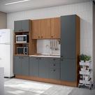 Cozinha Modulada Pixel Kappesberg Tapajós/Cinza Sagrado/Tapajós 240cm