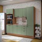 Cozinha Modulada Pixel Kappesberg Tapajós/Verde Frevo 240cm
