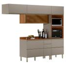 Cozinha Modulada Proença 4 peças Torre Quente Nogueira Nude Prime TX - Demartez