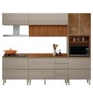 Cozinha Modulada Proença 5 Peças com Aéreo 120cm Ripado - Demartêz
