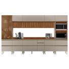Cozinha Modulada Proença 8 Peças com Cristaleira e Balcão 120cm - Demartêz