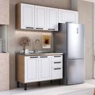 Cozinha Modulada Provençal 3 Peças Balcão 120cm 2 Armários Cozinha Modulada Provençal 3 Peças Balcão 120cm 2 Armários