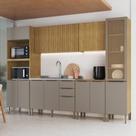 Cozinha Modulada Ripada com Vidro 6 Peças sem Tampo Laura Cadorin Móveis Cozinha Modulada Ripada com Vidro 6 Peças sem Tampo Laura Cadorin Móveis