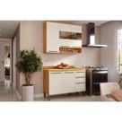 Cozinha Modulada Ronipa Nápoli Prime 2 Peças (1Aéreo+1Balcão) C2P04 Amendoa/Off White-Ronipa