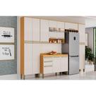 Cozinha Modulada Ronipa Nápoli Prime 5 Peças (2Aéreos+1Balcão+2Paneleiros) C5P04 Amendoa/Off White-Ronipa