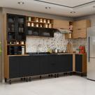 Cozinha Modulada Toscana 7 Peças Mdf com Paneleiro 1 Forno e Armários Canto Cozinha Modulada Toscana 7 Peças Mdf com Paneleiro 1 Forno e Armários Canto