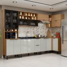 Cozinha Modulada Toscana 7 Peças Mdf com Paneleiro 1 Forno e Armários Canto Cozinha Modulada Toscana 7 Peças Mdf com Paneleiro 1 Forno e Armários Canto
