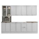 Cozinha Modulada Unna 6 Portas 2 Gavetas MDF-MDP 270CM Branco Cozinha Modulada Unna 6 Portas 2 Gavetas MDF-MDP 270CM Branco