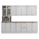 Cozinha Modulada Unna 7 Peças Paneleiro Balcão MDP 270CM Branco Poliman Móveis Cozinha Modulada Unna 7 Peças Paneleiro Balcão MDP 270CM Branco Poliman Móveis