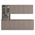 Cozinha Modulada Unna 7 Peças Paneleiro Balcão MDP 270CM Gris Poliman Móveis Cozinha Modulada Unna 7 Peças Paneleiro Balcão MDP 270CM Gris Poliman Móveis