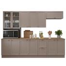 Cozinha Modulada Unna J00105P 4 Portas 3 Gavetas 270cm Gris Poliman Móveis Cozinha Modulada Unna J00105P 4 Portas 3 Gavetas 270cm Gris Poliman Móveis