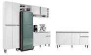 Cozinha Modulada Vanessa Com Balcão Para Pia 150mt Tatiane Sem Tampo Branco AJL Cozinha Modulada Vanessa Com Balcão Para Pia 150mt Tatiane Sem Tampo Branco AJL