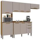 Cozinha New Valencia Completa 9 Portas 2 Gavetas Salleto Cor Cinamomo Off White Cozinha New Valencia Completa 9 Portas 2 Gavetas Salleto Cor Cinamomo Off White