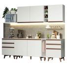Cozinha Reims 260006 com Armário e Balcão Branco Cozinha Reims 260006 com Armário e Balcão Branco