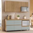 Cozinha Ripada 4 Peças com Balcão e Aéreo Forno 100% Mdf Rainha