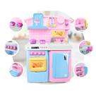 Cozinha Rosa Infantil Completa C/ Pia Fogão Geladeira - Roma Cozinha Rosa Infantil Completa C/ Pia Fogão Geladeira - Roma