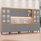 Cozinha Viena Modulada Composta por 06 módulos 100 MDF com Paneleiros e Balcões
