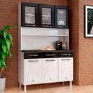 Cozinhade Aço Compacta Star New 6 Portas 3 Gavetas Branco/Preto - Telasul