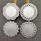 CPEI Moldes de Corte Metálicos de Renda em Formato de Flor, 4 Peças para Scrapbooking