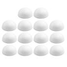 Crafjie 14 peças de bolas de espuma brancas meio redondas de 10 cm DIY Craft