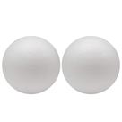 Crafjie, 2 peças de bolas artesanais de espuma, 20 cm, brancas, lisas