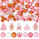 Craft Beads Connvoice Pink Gingerbread Christmas 16 mm 240 unidades