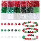 Craft Beads DUQGUHO, 8 mm, contas de vidro de Natal, 360 unidades
