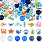 Craft Beads Glenmal 200 peças de madeira com tema oceânico 16-20 mm