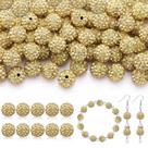 Craft Beads TINKRSTUFF 105 unidades de strass amarelo claro de 10 cm