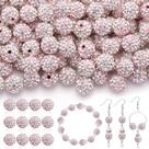 Craft Beads TINKRSTUFF 200 peças de strass rosa branco de 1 cm Craft Beads TINKRSTUFF 200 peças de strass rosa branco de 1 cm