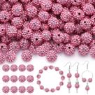 Craft Beads TINKRSTUFF 200 peças de strass rosa escuro de 10 mm Craft Beads TINKRSTUFF 200 peças de strass rosa escuro de 10 mm