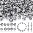 Craft Beads TINKRSTUFF, 200 unidades, 10 cm, strass, preto, branco Craft Beads TINKRSTUFF, 200 unidades, 10 cm, strass, preto, branco