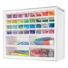 Craft Cabinet Storage IRIS USA 36 peças de gaveta brancas