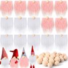 Crafts Tudomro Gnome Beards 15 unidades e bolas de madeira 30 unidades de Natal
