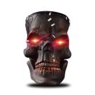 Cranio Caveira Hallowen Enfeite Assustador Sensor Movimento Acende Olhos Mexe Boca Som Barulho Festa Terro Horror