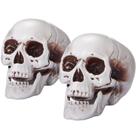 Crânio humano de Halloween, modelo Sratte Plastic, 13 cm, 2 peças Crânio humano de Halloween, modelo Sratte Plastic, 13 cm, 2 peças