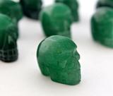 Cranio Não Pingente Quartzo Verde Esculpido Natural Pequeno