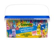 Crayola Crayon Tub, edição limitada de 288 ct com banheira de armazenamento Crayola Crayon Tub, edição limitada de 288 ct com banheira de armazenamento
