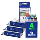 Crayons Color Swell, 4 pacotes de 24 cores vibrantes, qualidade para professores